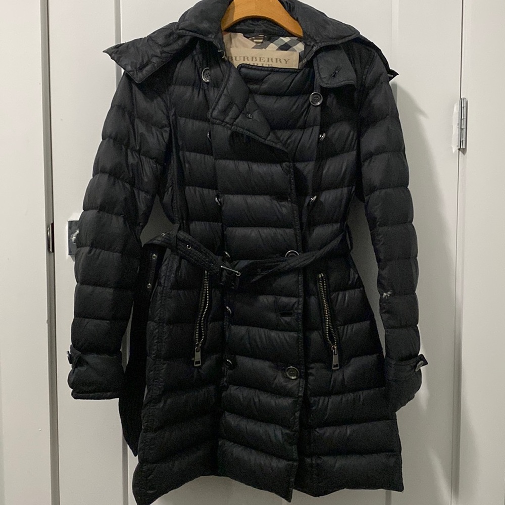 Burberry Brit Women's Black Quilted Trench Coat